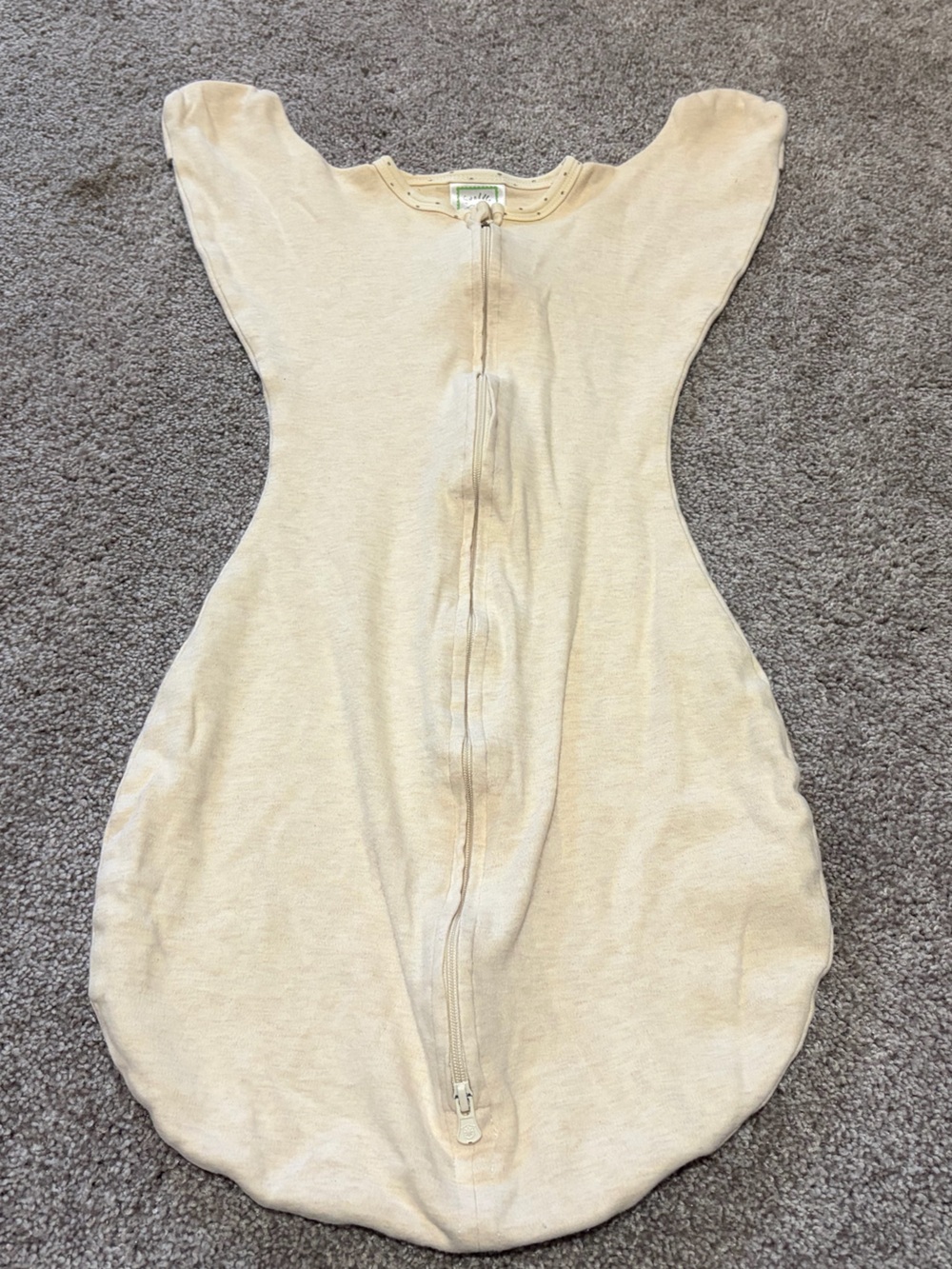 Swaddle Designs Cream Sleeveless Sleep Sack One-Piece with Front Zipper